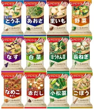Amano Foods All Types of Miso Soup Assorted Set of each of 12 types of Miso [Set Product] (1 Soup)