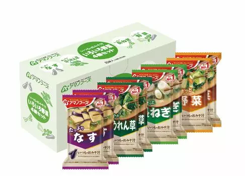 Amano Foods Обычный суп мисо 4 вида различных овощей Набор 8 блюд B