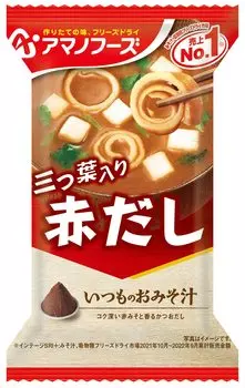 Amano Foods Обычный суп мисо Красный Даши x 10 шт. (с мицубой) 7,5 г