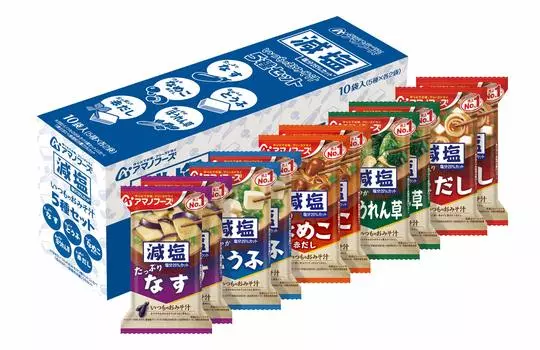 Amano Foods Обычный суп мисо с низким содержанием соли 10 пакетиков по 5 штук в каждом (2 типа)