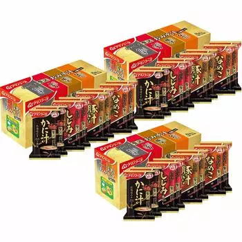 Amano Foods Вкусный роскошный мисо-суп 4 вида 24 порции набор роскошный мисо-суп 4 вида 8 порций 3 [Набор продуктов] (вкусные кусочки)