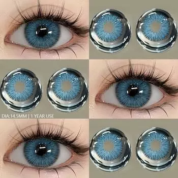 AMARA 1 Pair Colored Contact Lenses for Eyes Natural Contact Lenses Fashion Lenses GRAY Eye Lenses Blue Lenses