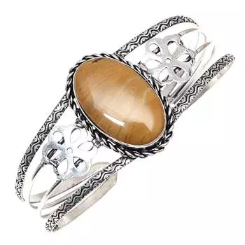 Amarican Jasper Gemstone Handmade Silver Jewelry Cuff Bracelets 7 Adjustable