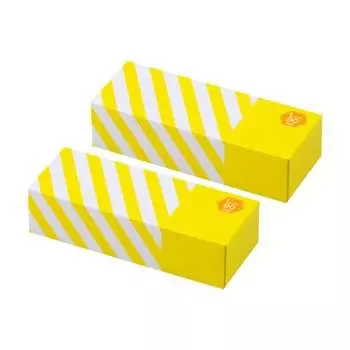 amazing odor-proof bag bos striped package set of 2/cream yellow l size 90 pieces for processing baby diapers, pet poo, food waste, sanitary items, et