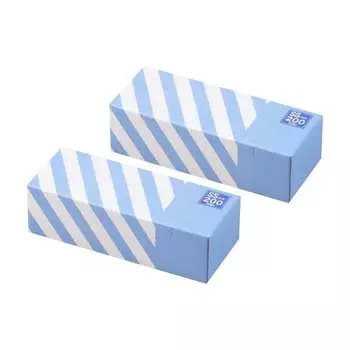 amazing odor-proof bag bos striped package set of 2/light blue ss size 200 pieces for processing baby diapers, pet poop, food waste, sanitary items, e