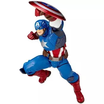AMAZING YAMAGUCHI SERIES Captain America Height 163mm painted movable figure No.007 approx. Non-scale PVC&ABS