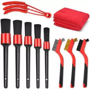 Amazon10Car Set Detail Brush Sets Detail Brush Wire Brush Air Conditioner Brush Detail Brush Щетка из нержавеющей стали