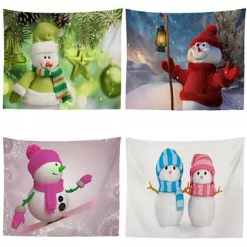 Amazon Amazon Подвесная ткань Рождественская серия Снеговик Горячая Распродажа Украшения Для Дома Гобелен Настенная Подвеска 100x75cm