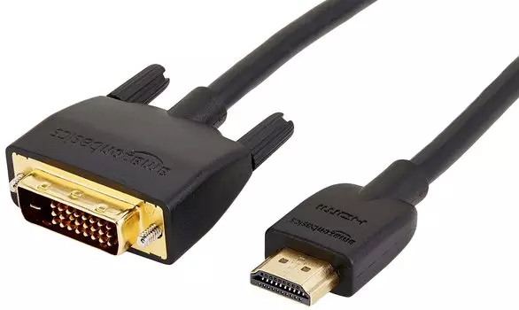 Amazon Basic HDMI A к DVI Конверсия Высокий Упаковка из 10 A Папа к DVI Черный (мужчина) Кабель, Двунаправленный, Скорость, 0,9 м, (Тип 24-контактный штекер), 1080P, чёрный