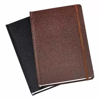 Amazon Basic Notebook Shagreen Journal Pack of 2 Black Brown