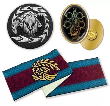 [Amazon.co.jp ограниченный товар] Полотенце для кашне Эмблема следственной группы и вышитый значок на банке Archeveld и значок на булавке Символ логотипа заголовка