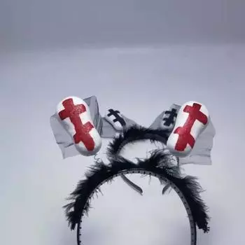 Amazon Halloween Headband, Ghost Festival Tombstone Head Clip, Party Accessories для детей, Supplies and Rectamp красный
