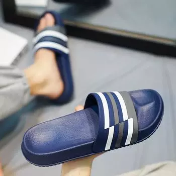 Amazon men s slippers men s outer wear summer home bathroom bath lightweight large size cool slippers slippers 40 чёрный