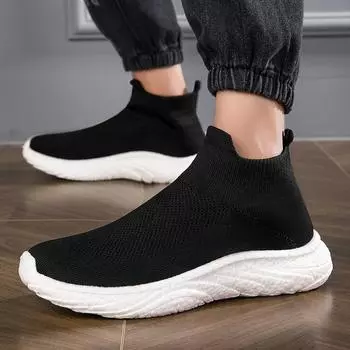 Amazon new men s shoes autumn breathable sports shoes shock absorption couple shoes mesh surface casual one pedal lazy shoes tide 35