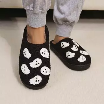 Amazon temu spot Halloween new home slippers warm men s and women s slippers support stickers 36-37