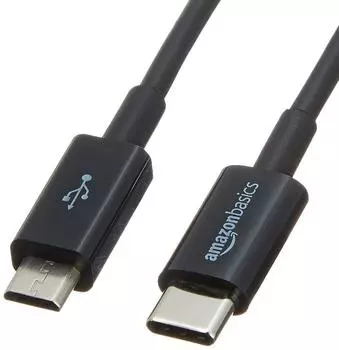 AmazonBasics Cable to Micro USB Black USB-C 0.9m (USB-C 2.0)