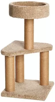 AmazonBasics Cat Tower размер M Длина 40 x Ширина 40 x Высота 80 см Бежевый бежевый