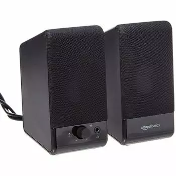 AmazonBasics PC Speaker с питанием от USB, черный