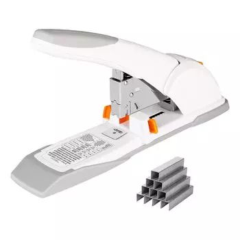 Степлер AmazonBasics Tabletop 130 White, большой, прочный, листы, стандартный, белый