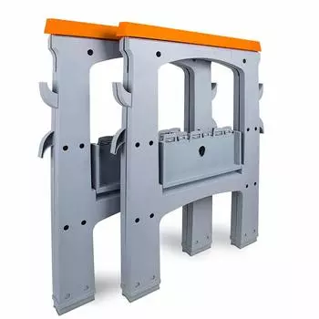 AmazonBasics Workbench Sawhorse Складной 2 шт. 1 комплект Грузоподъемность Прямоугольный Оранжевый 408,2 кг Серый,