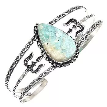 Амазонит друзы драгоценный камень ручной работы серебряные ювелирные изделия манжеты браслеты 7 регулируемые