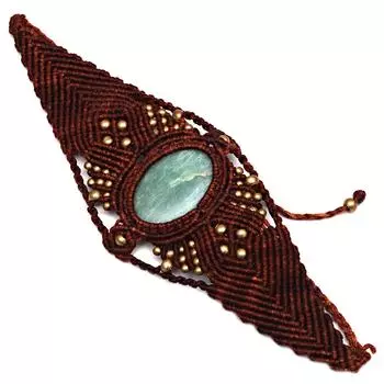 Амазонит Ожерелье ювелирные изделия Браслет колье колье женское Макраме воротник Ювелирные изделия
