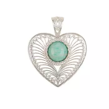 Amazonite Gemstone 925 Sterling Silver Jewelry Artisan Pendant1.4 Gift For Wife CP-15-19