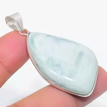 Amazonite Gemstone Handmade 925 Sterling Silver Jewelry Pendant 2.09 Q1u80