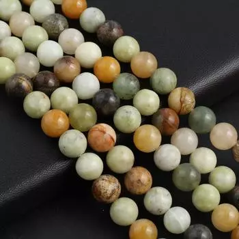 Амазонитовые бусины из натурального камня, Радужные амазонитовые круглые бусины для изготовления ювелирных изделий, ожерелье, серьги, браслет, аксессуар 4mm