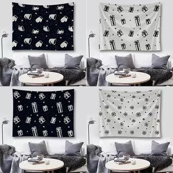 Амазонка Рождественский гобелен Фон Ткань Прикроватная тумбочка Диван Висит ткань Домашняя стена 100x75cm