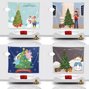 Амазонка Рождество и Новый год мультяшный гобелен подвесная ткань 100x75cm