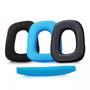 Амбушюры для наушников Logitech G35, G930, G430, G231, G431, G331 mesh earmuffs синий