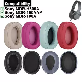 Амбушюры для наушников Sony MDR-100A MDR-100AAP MDR-H600A, сменные амбушюры, амбушюры, гарнитура, амбушюры, ремонт