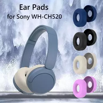 Амбушюры для наушников Sony WH-CH520, сменные амбушюры для гарнитуры, мягкие силиконовые амбушюры для наушников, чехол для Sony WH CH520 чёрный
