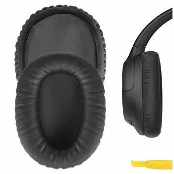 Амбушюры Geekria QuickFit Совместимые амбушюры Совместимые с наушниками Sony Амбушюры Чашки Protein Leather WH-CH700N WH-CH710N WH-CH720N Ear/Ear (Темно-серый)