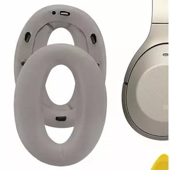 Амбушюры Geekria QuickFit Совместимые амбушюры Совместимые с наушниками Sony Амбушюры Чашки Protein Leather WH-1000XM2, MDR-1000X Ear/Ear (Шампанское золото)
