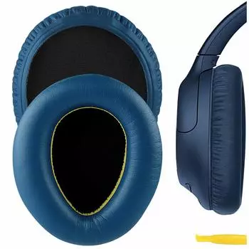 Амбушюры Geekria QuickFit Совместимые амбушюры Совместимые с наушниками Sony Амбушюры Чашки Protein Leather WH-CH700N, WH-CH710N, WH-CH720N Ear/Ear (синий)