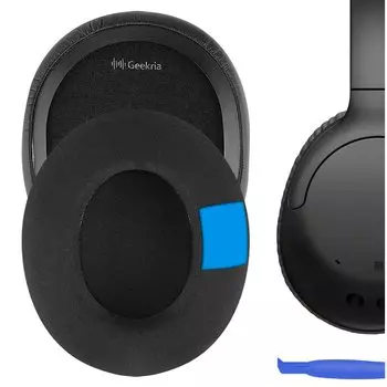 Амбушюры Geekria Sport Совместимые амбушюры Совместимые с наушниками Sony Амбушюры Чашки WH-CH700N, WH-CH710N, WH-CH720N Ear/Ear (Охлаждающий гель/черный)
