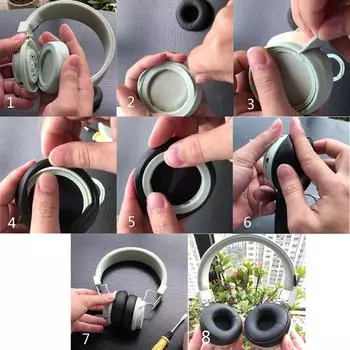 Амбушюры из утолщенной пены с эффектом памяти 70 мм улучшают звукоизоляцию и комфорт для наушников-вкладышей белый