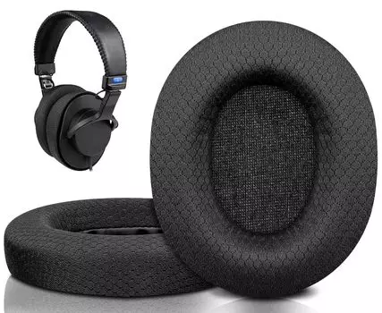 Амбушюры SOULWIT сетчатая ткань для наушников SONY, сменные амбушюры, шумоизоляционные пенные амбушюры, черные MDR-CD900ST / MDR-7506 / MDR-V6 / MDR-V7