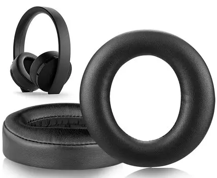 Амбушюры SOULWIT, сменные амбушюры, совместимые с игровой гарнитурой Sony Gold Wireless Playstation PS4, модель 2018 года CUHJ-15007 / CUHYA-0080 (черный)