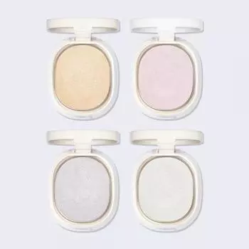 Amelie [002 Light Pink Exclusive Sun Launching Puff в комплекте] 4 вида запеченной пудры Amelie 002 light pink