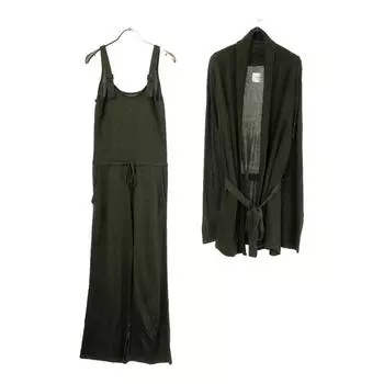 AMERI UNDRESSED Long sleeve knit cardigan Setup S khaki overalls Women Used