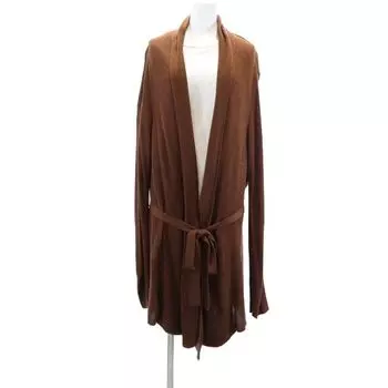 AMERI UNDRESSED Long sleeve Shawl collar long knit cardigan S Brown Women Used