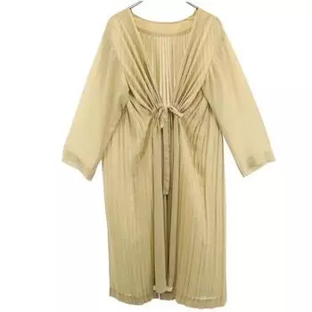 AMERI UNDRESSED Long sleeve Sheer one piece Beige Women Used