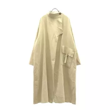 AMERI UNDRESSED Stand collar Long coat S beige Women Used