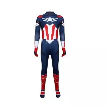 America Cosplay Captain Costume Jumpsuit Animation Characters Party Halloween 110cm