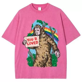 Женская футболка с принтом обезьяны в американском стиле аниме, повседневный модный ретро-топ из хлопка с коротким рукавом S