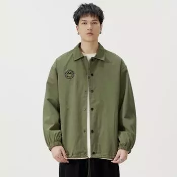 American Army Green Casual Jacket Men S Loose Large Size Top Clothes Flight Jacket Trendy Brand S имбирный