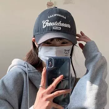 American big head circumference wide brim baseball cap children increase and deepen high quality face cap adjustable -1901 тёмно-синий